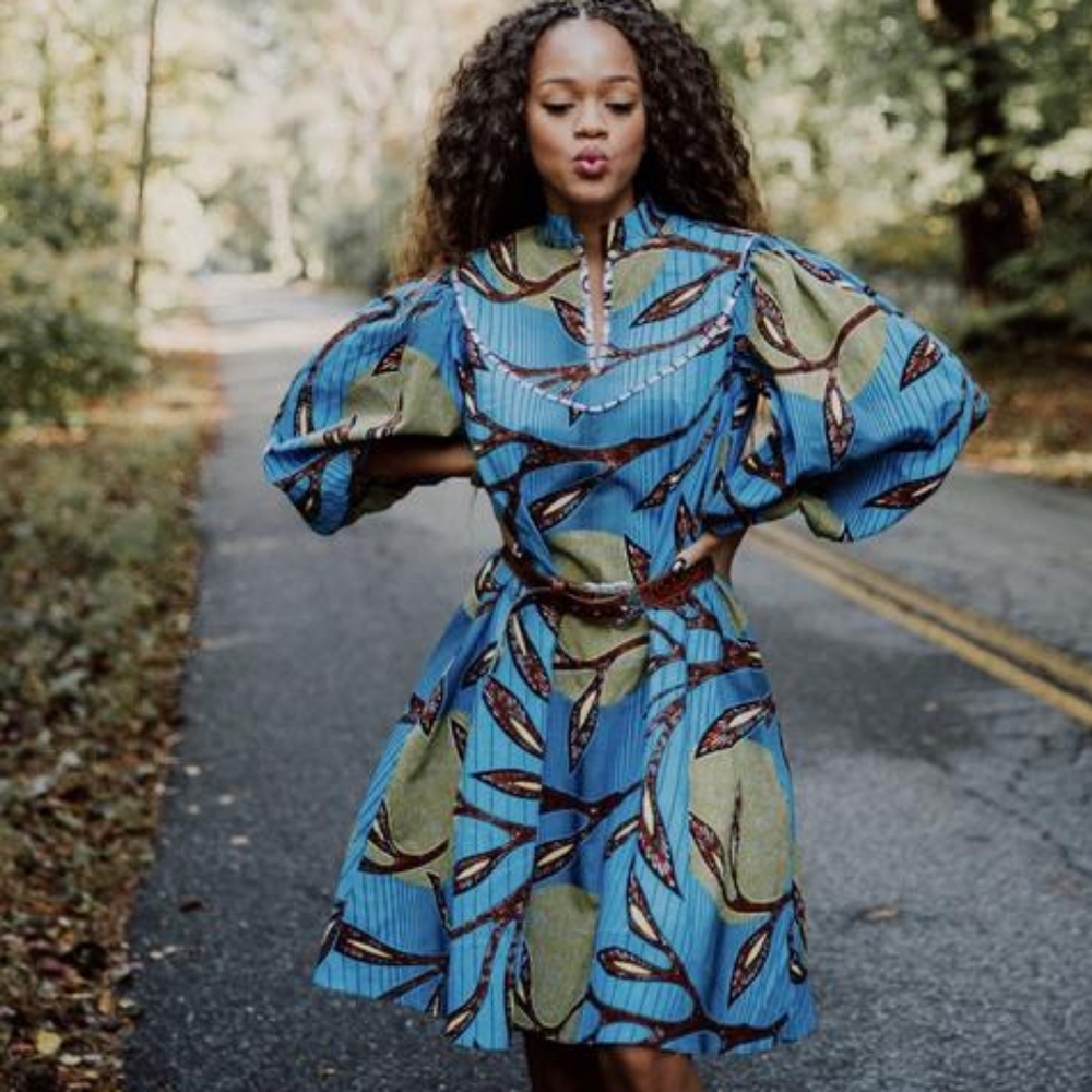 BEAUTIFULLY UNIQUE WAX PRINT DRESS